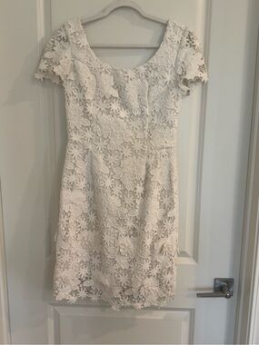 Lilly Pulitzer Marta Resort White Truly Floral Lace Dress